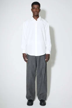 Skjorttyg|Our Legacy Formell Skjorta White Peached Cupro Poplin