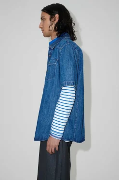 Skjorttyg|Our Legacy Frontier Shortsleeve Shirt Western Blue Denim