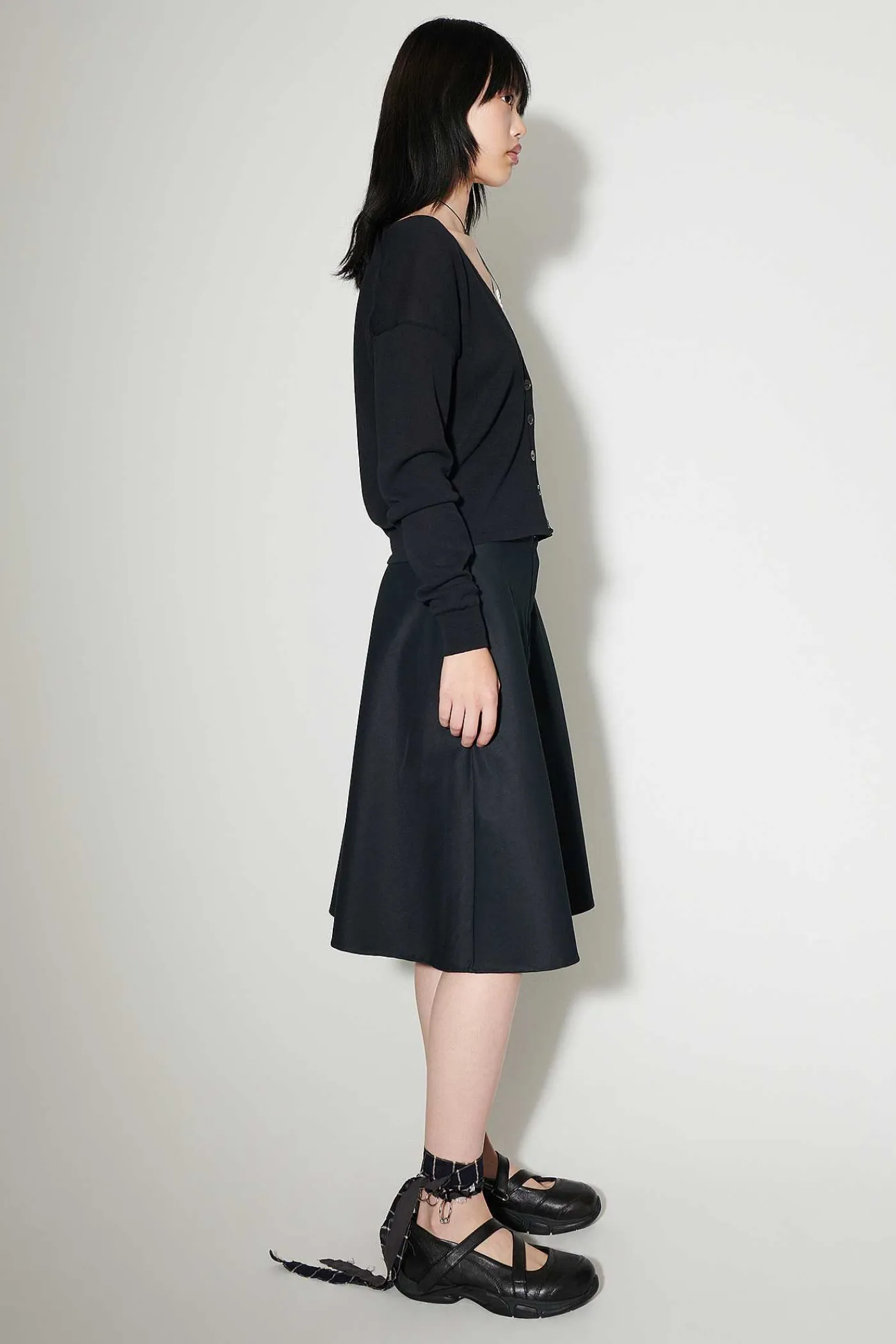 Stickat|Our Legacy Ivy Cardigan Shadow Black Crispy Cotton