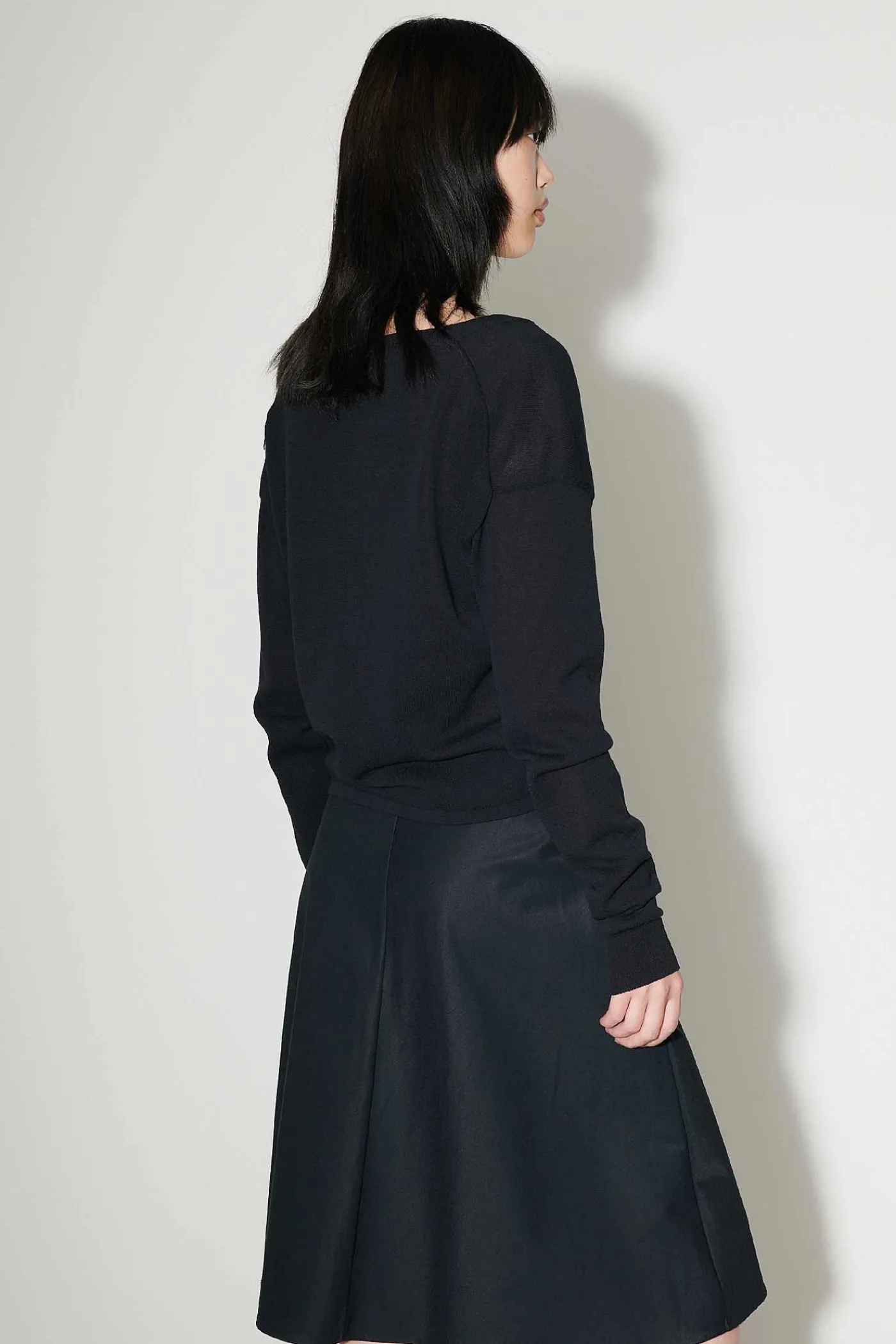 Stickat|Our Legacy Ivy Cardigan Shadow Black Crispy Cotton