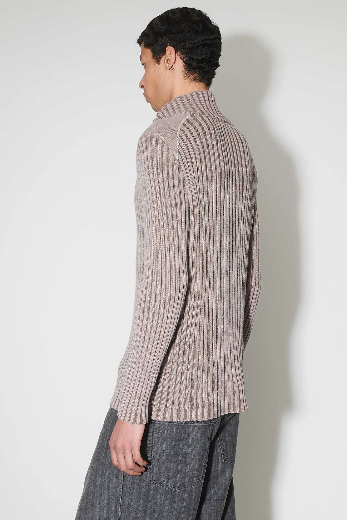 Stickat|Our Legacy Klassisk Zip Cardigan Rosa Cast Cotton Cash