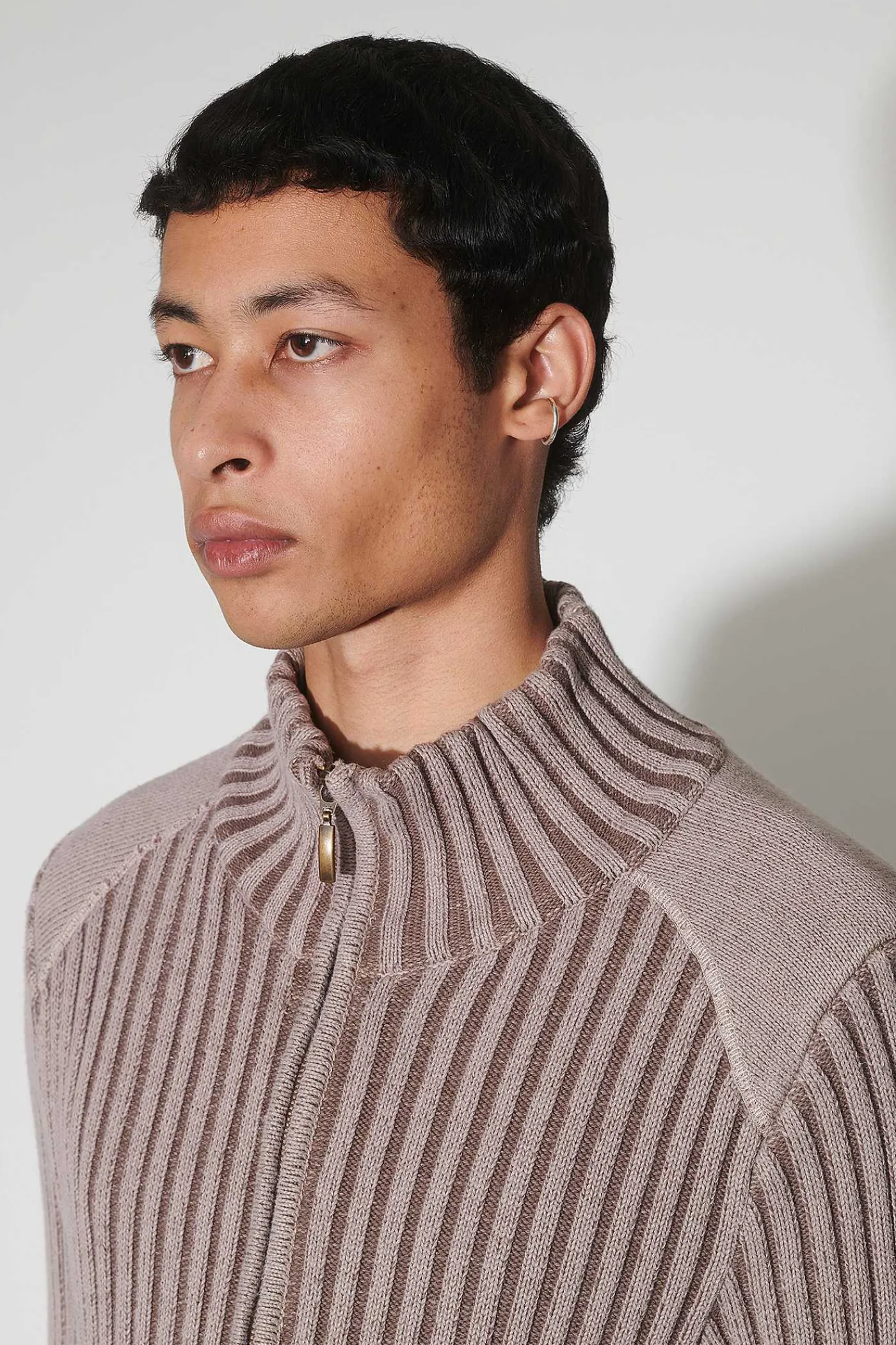Stickat|Our Legacy Klassisk Zip Cardigan Rosa Cast Cotton Cash