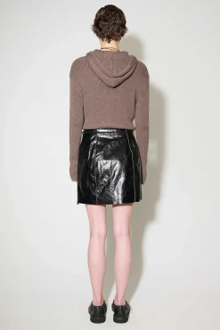 Läder|Our Legacy Kort Sarong True Dye Black Leather