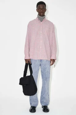 Skjorttyg|Our Legacy Lanad Bd-Skjorta Rosa Kumble Check