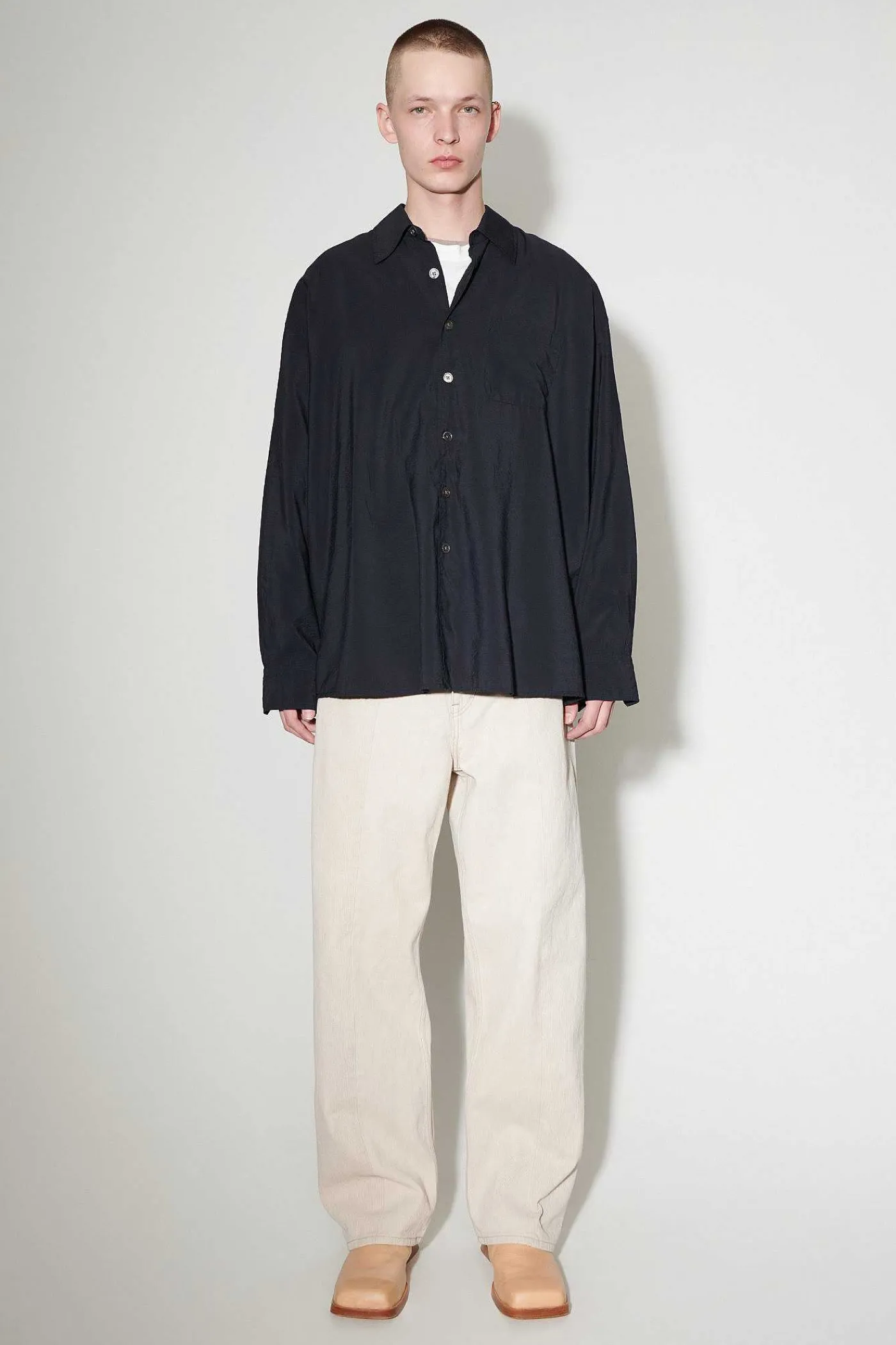 Skjorttyg|Our Legacy Lant Skjorta Black Liquid Viscose