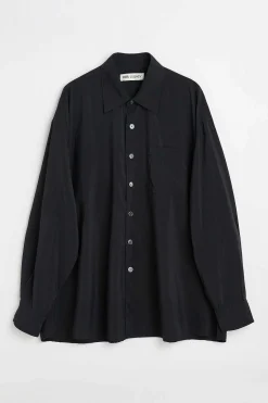 Skjorttyg|Our Legacy Lant Skjorta Black Liquid Viscose