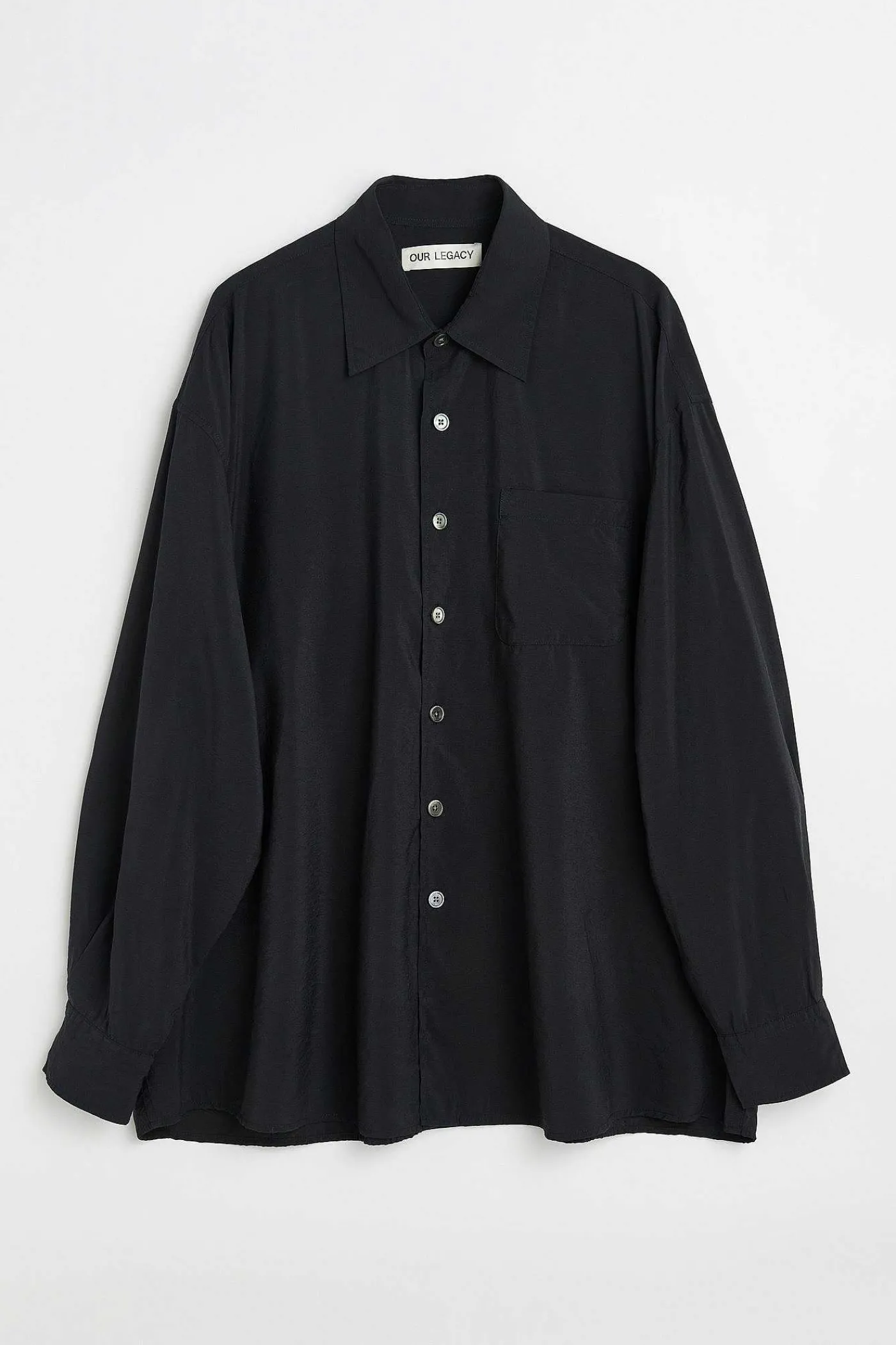 Skjorttyg|Our Legacy Lant Skjorta Black Liquid Viscose