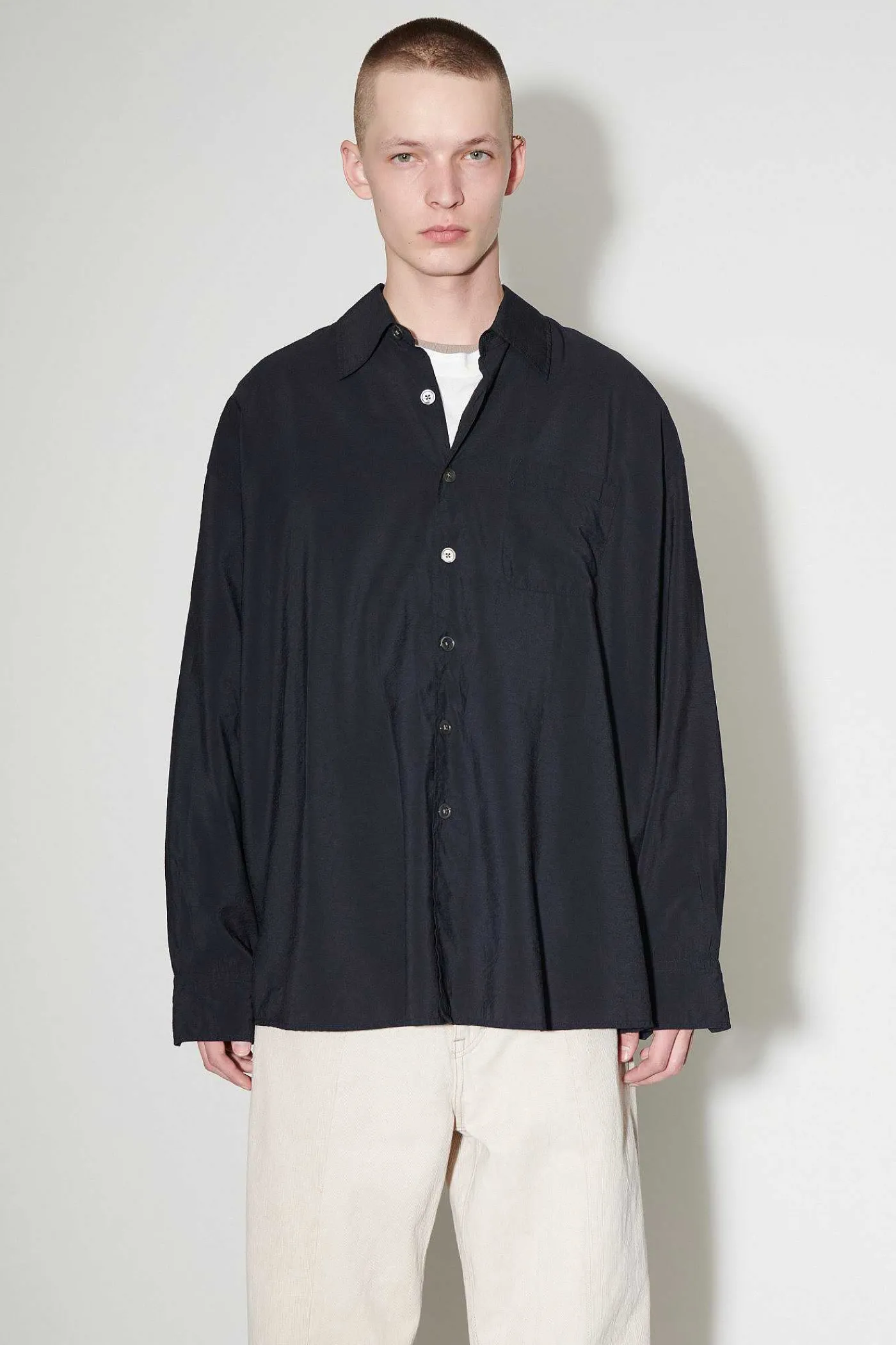 Skjorttyg|Our Legacy Lant Skjorta Black Liquid Viscose