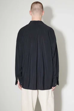 Skjorttyg|Our Legacy Lant Skjorta Black Liquid Viscose