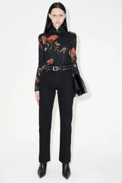 Jeans|Our Legacy Linjart Skuren Svart Sjalvedge