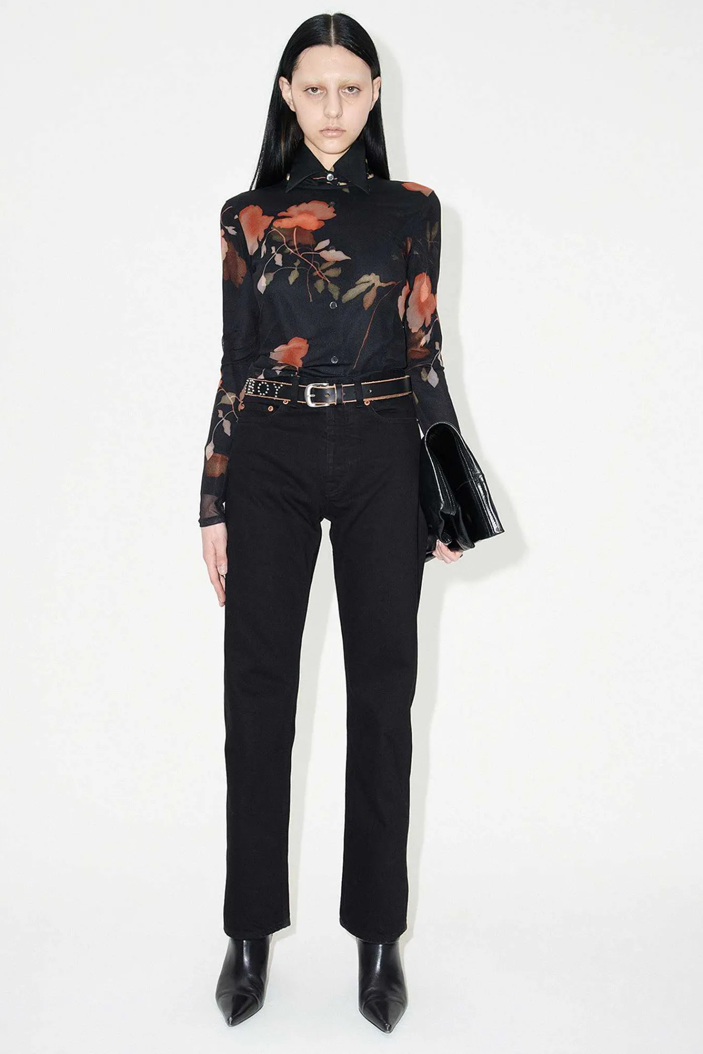Jeans|Our Legacy Linjart Skuren Svart Sjalvedge