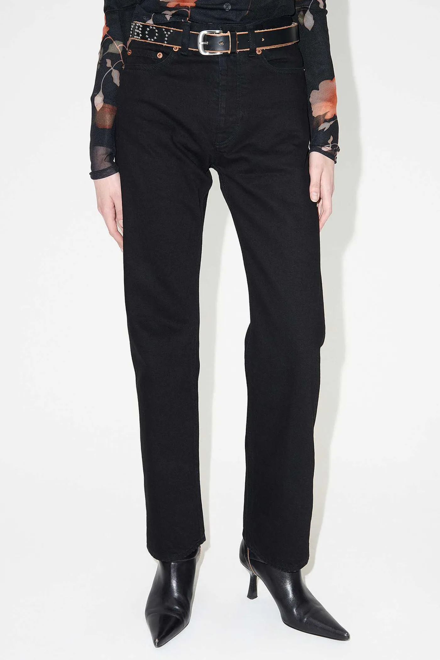 Jeans|Our Legacy Linjart Skuren Svart Sjalvedge