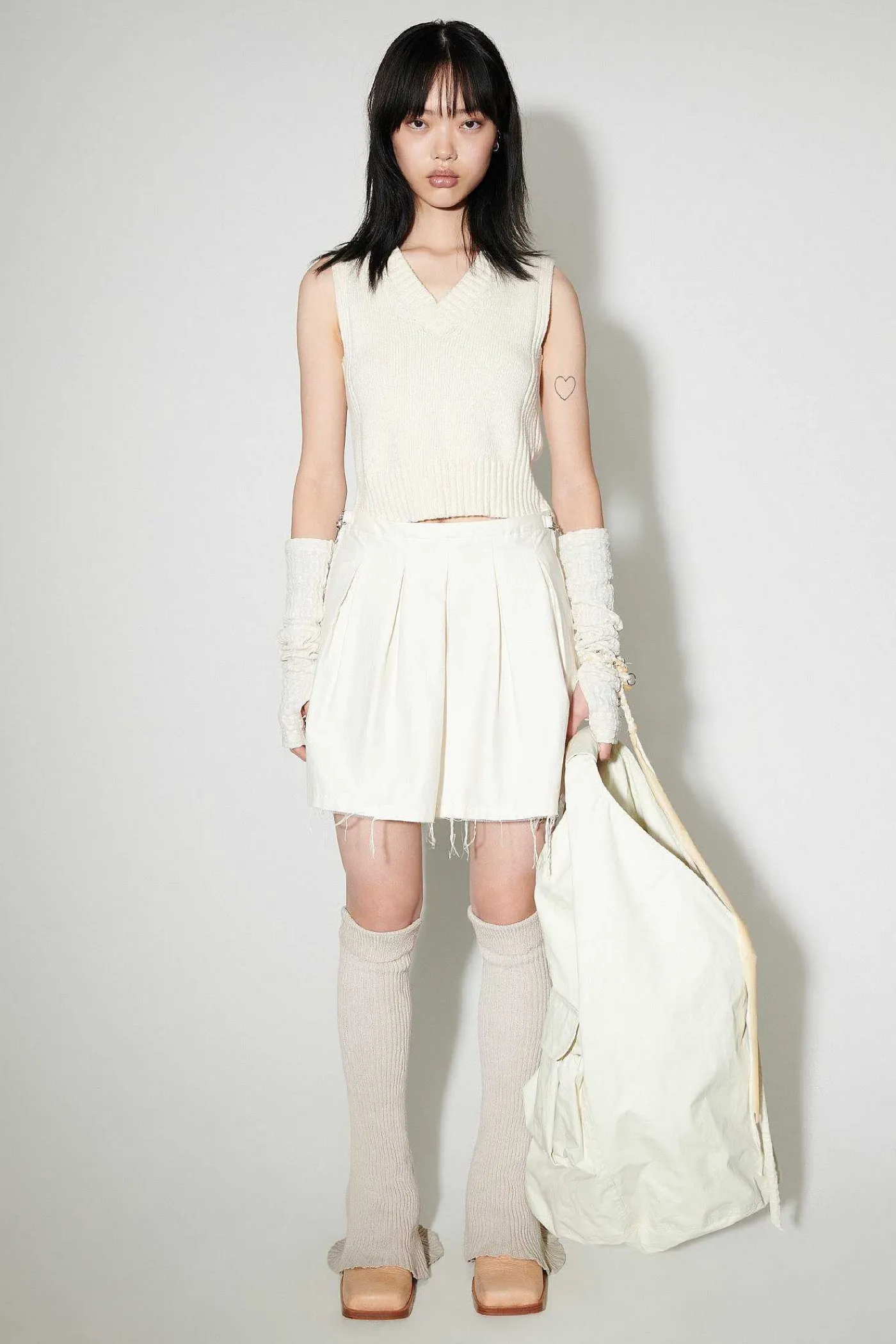 Kjolar|Our Legacy Objekt Kjol Naturlig Crinkled Bomull Nylon