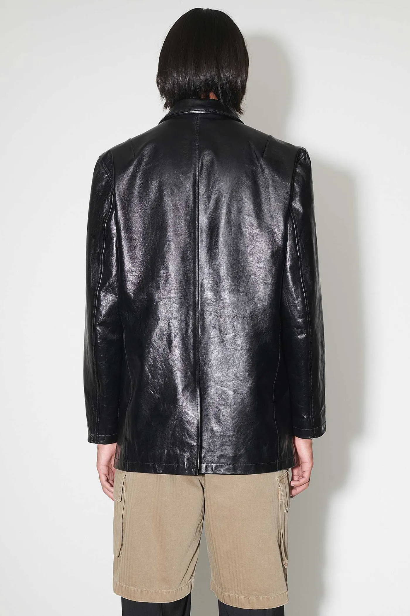 Läder|Our Legacy Oppnande Blazer True Dye Black Leather