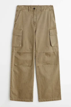 Byxor|Our Legacy Peak Cargo Uniform Olive Herringbone