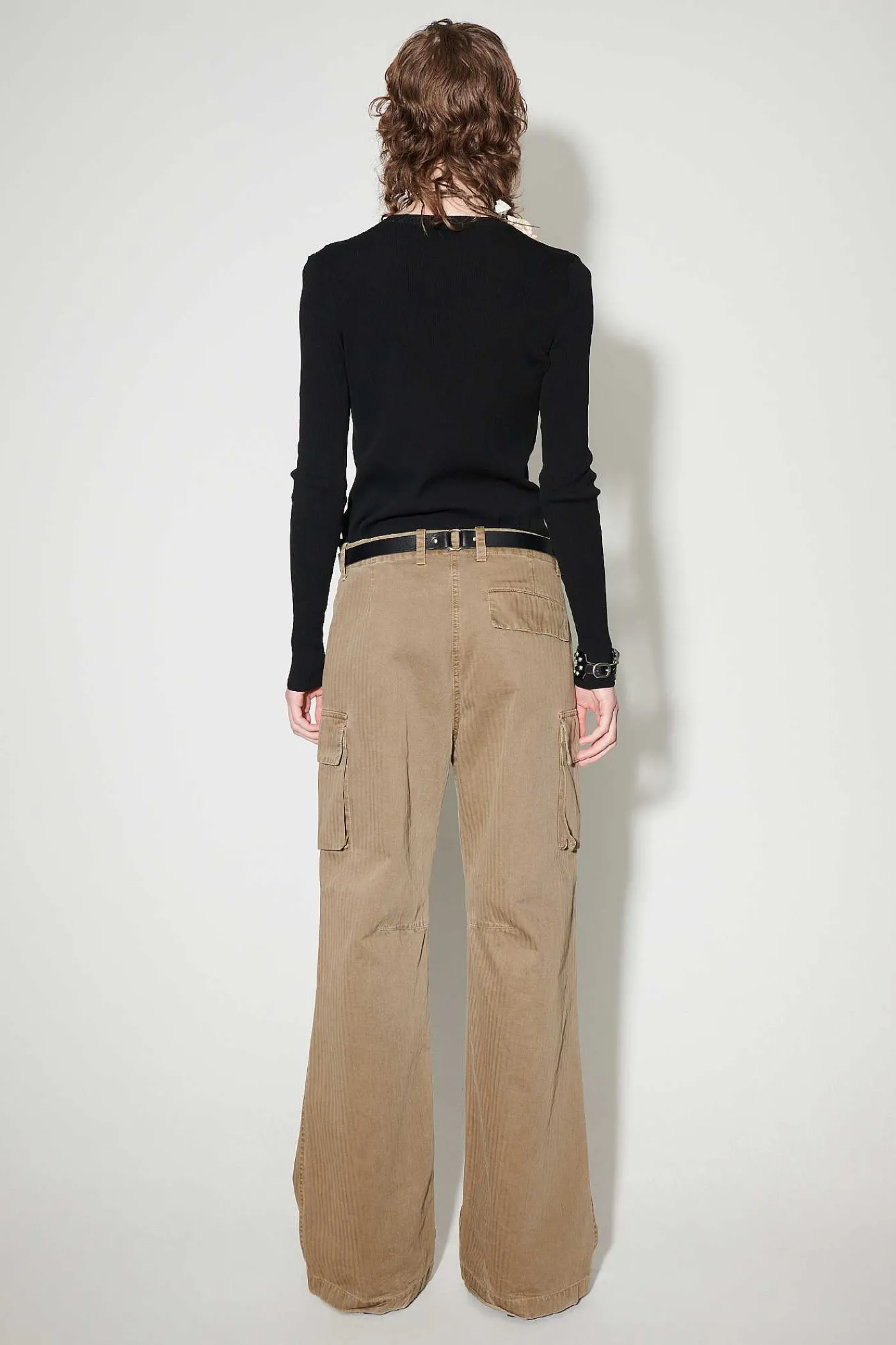 Byxor|Our Legacy Peak Cargo Uniform Olive Herringbone