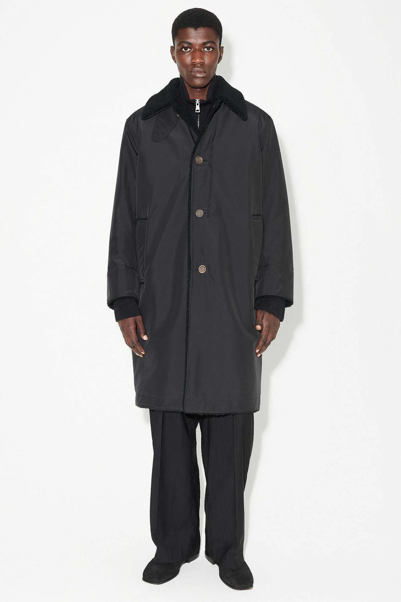 Ytterkläder|Our Legacy Polar Coat Black Compact Tech