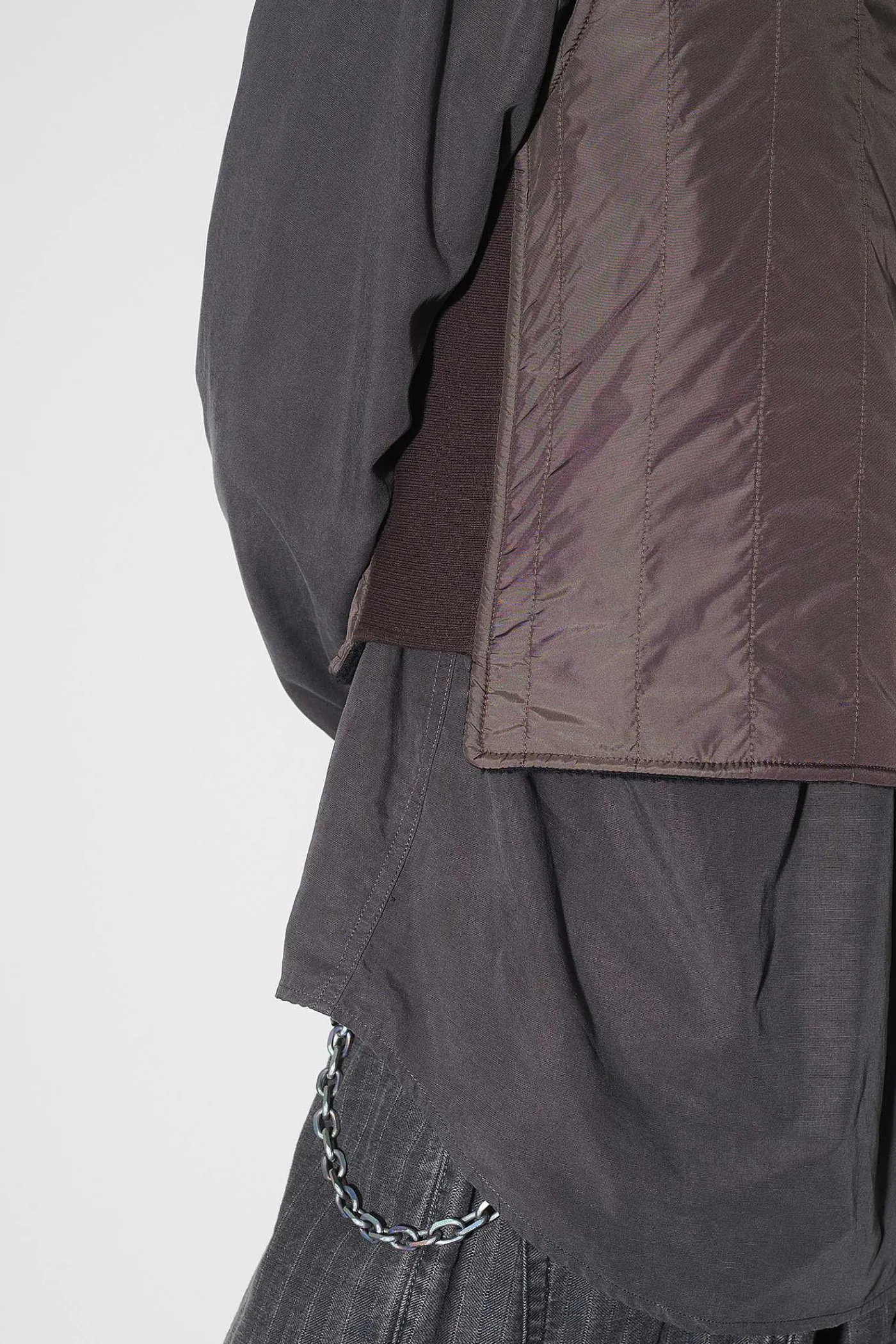 Ytterkläder|Our Legacy Quilt Liner Vast Oxiderad Gra Aero Nylon