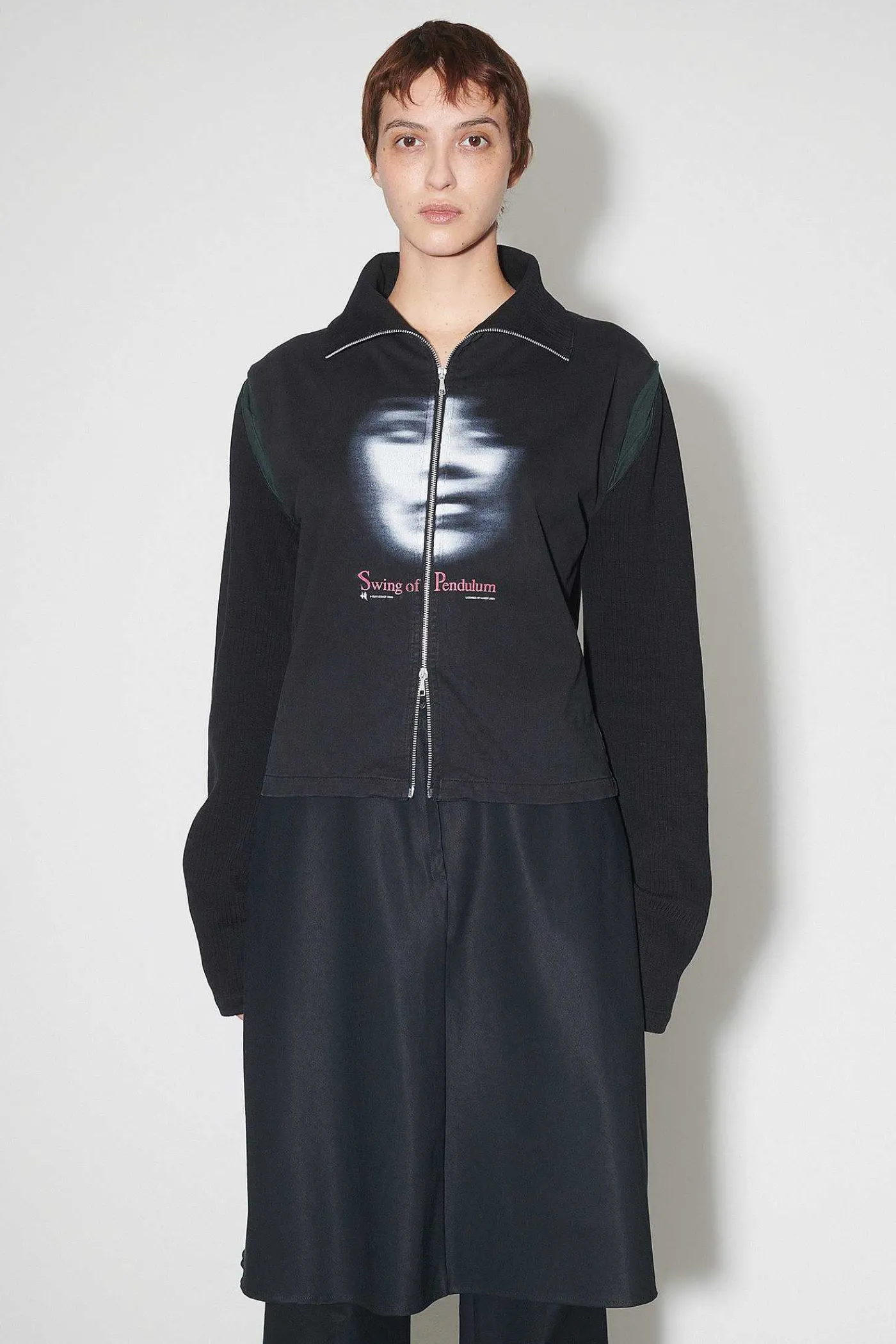 Jersey|Our Legacy Recut Hollow Zip Swing Of Pendel Print