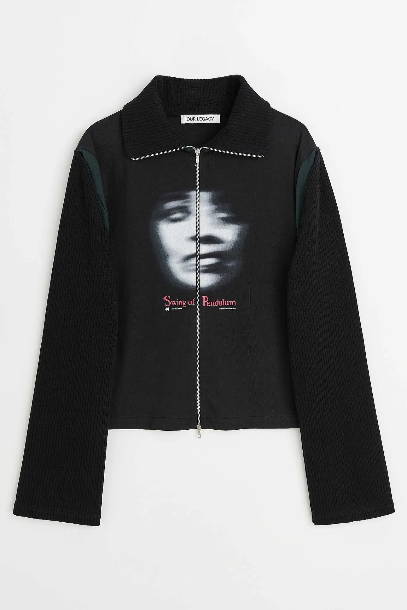 Jersey|Our Legacy Recut Hollow Zip Swing Of Pendel Print