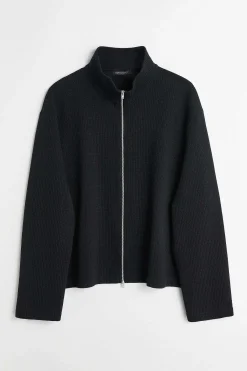 Jersey|Our Legacy Shrunken Fullzip Polo Black Rib