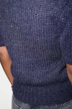Stickat|Our Legacy Shrunken Shortsleeve Navy Fuzzy Mohpaca