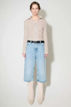 Jersey|Our Legacy Smal Dragkedja Langarmad Musk Dusk Rope Weave