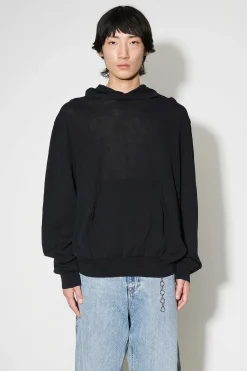 Stickat|Our Legacy Stickad Hoodie Shadow Black Crispy Cotton
