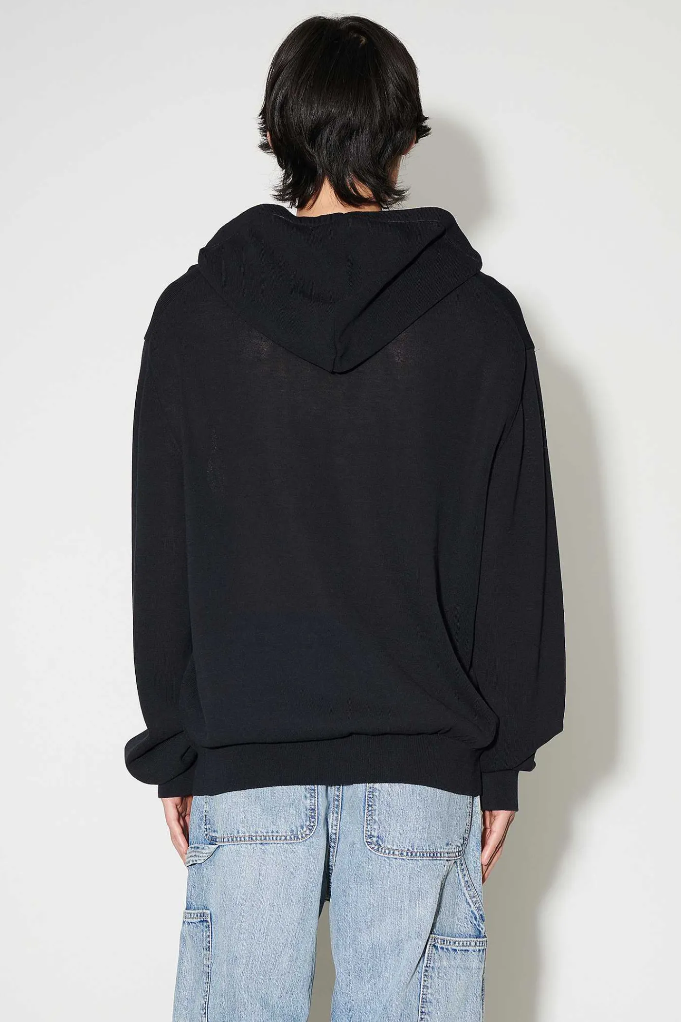 Stickat|Our Legacy Stickad Hoodie Shadow Black Crispy Cotton