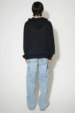 Stickat|Our Legacy Stickad Hoodie Shadow Black Crispy Cotton