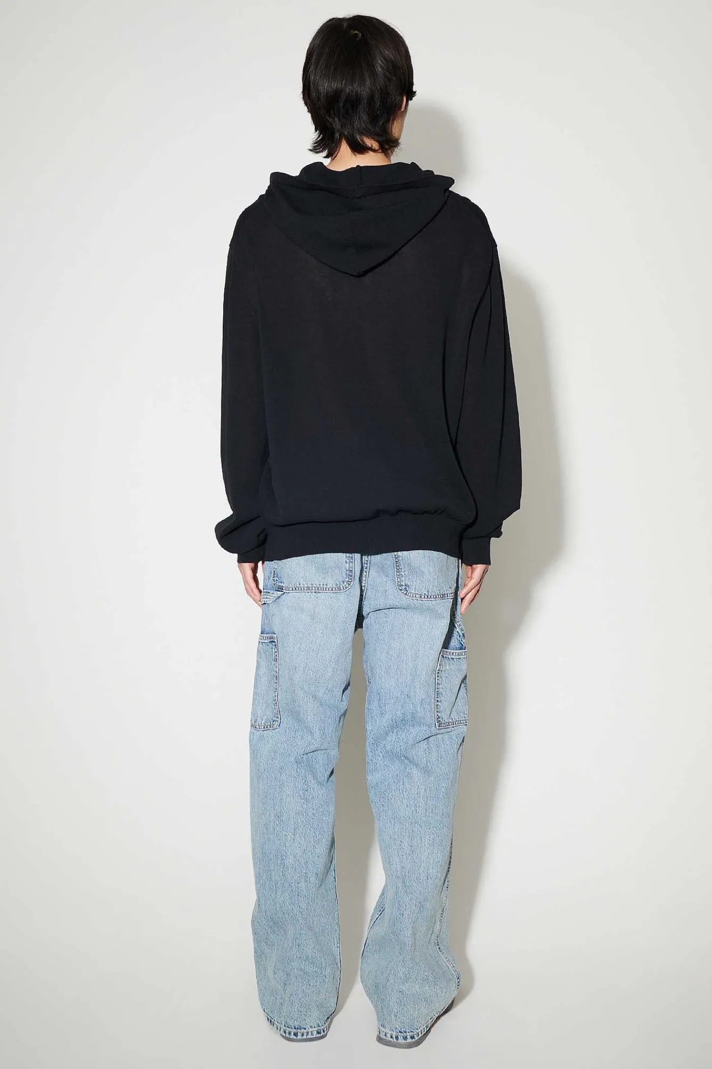 Stickat|Our Legacy Stickad Hoodie Shadow Black Crispy Cotton