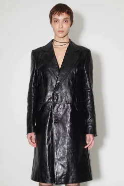 Läder|Our Legacy Stingray Coat True Dye Black Leather