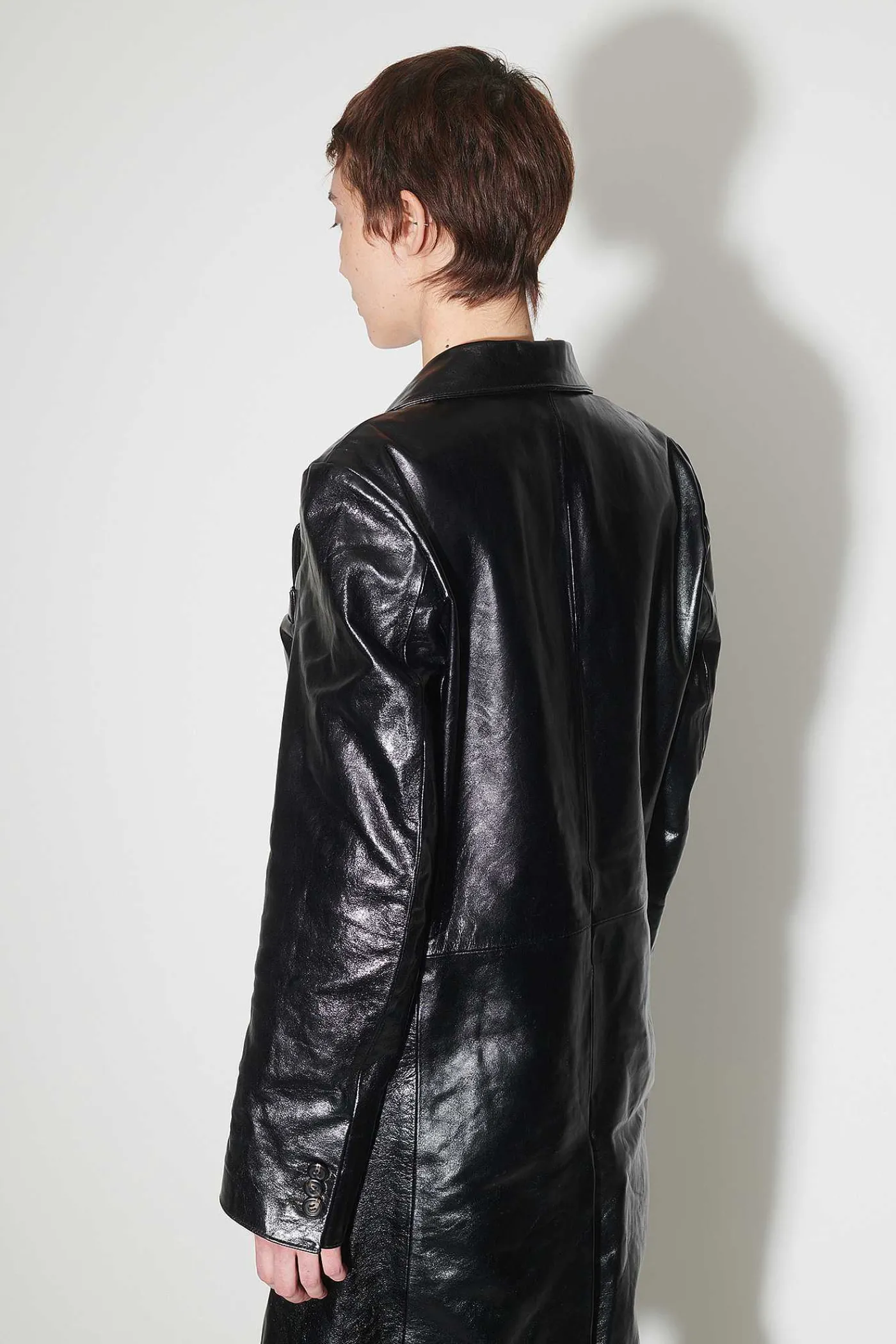 Läder|Our Legacy Stingray Coat True Dye Black Leather