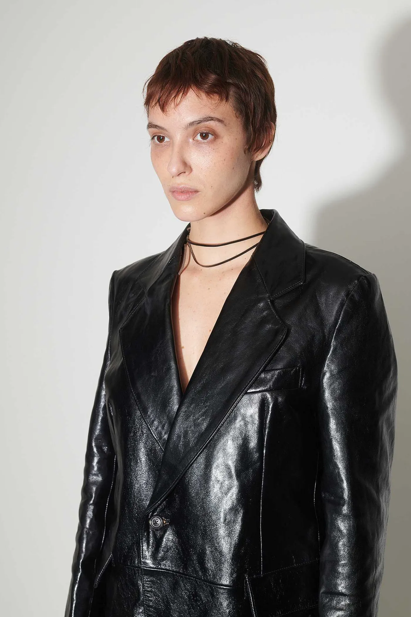 Läder|Our Legacy Stingray Coat True Dye Black Leather