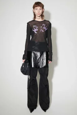 Jersey|Our Legacy Super Slim Langarmad Lilac Taste Of Hand Print
