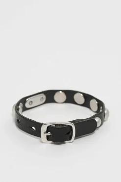 Smycke|Our Legacy Superslim Armband Grizzly Svart Läder