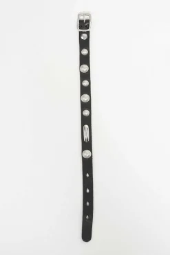 Smycke|Our Legacy Superslim Armband Grizzly Svart Läder