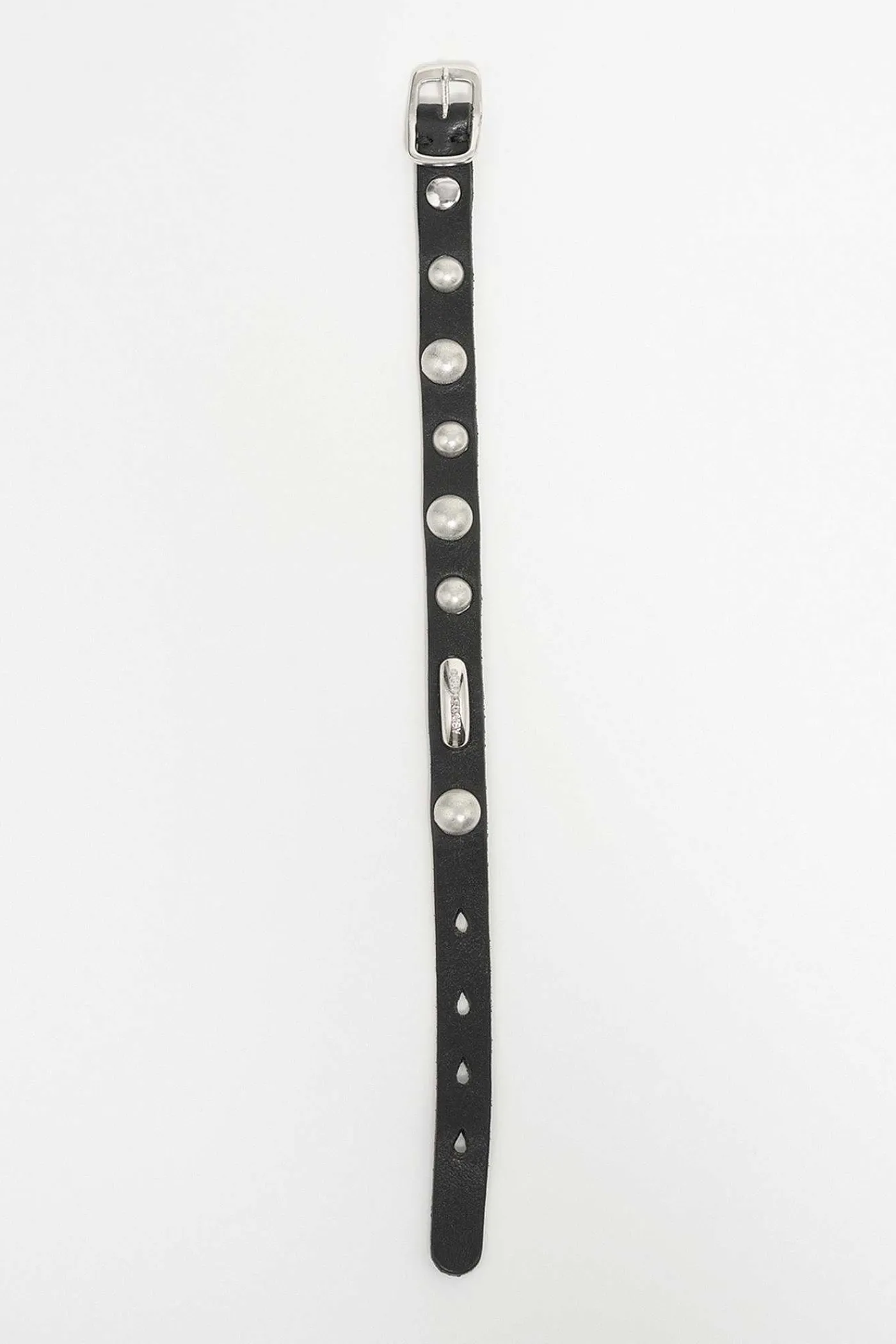Smycke|Our Legacy Superslim Armband Grizzly Svart Läder