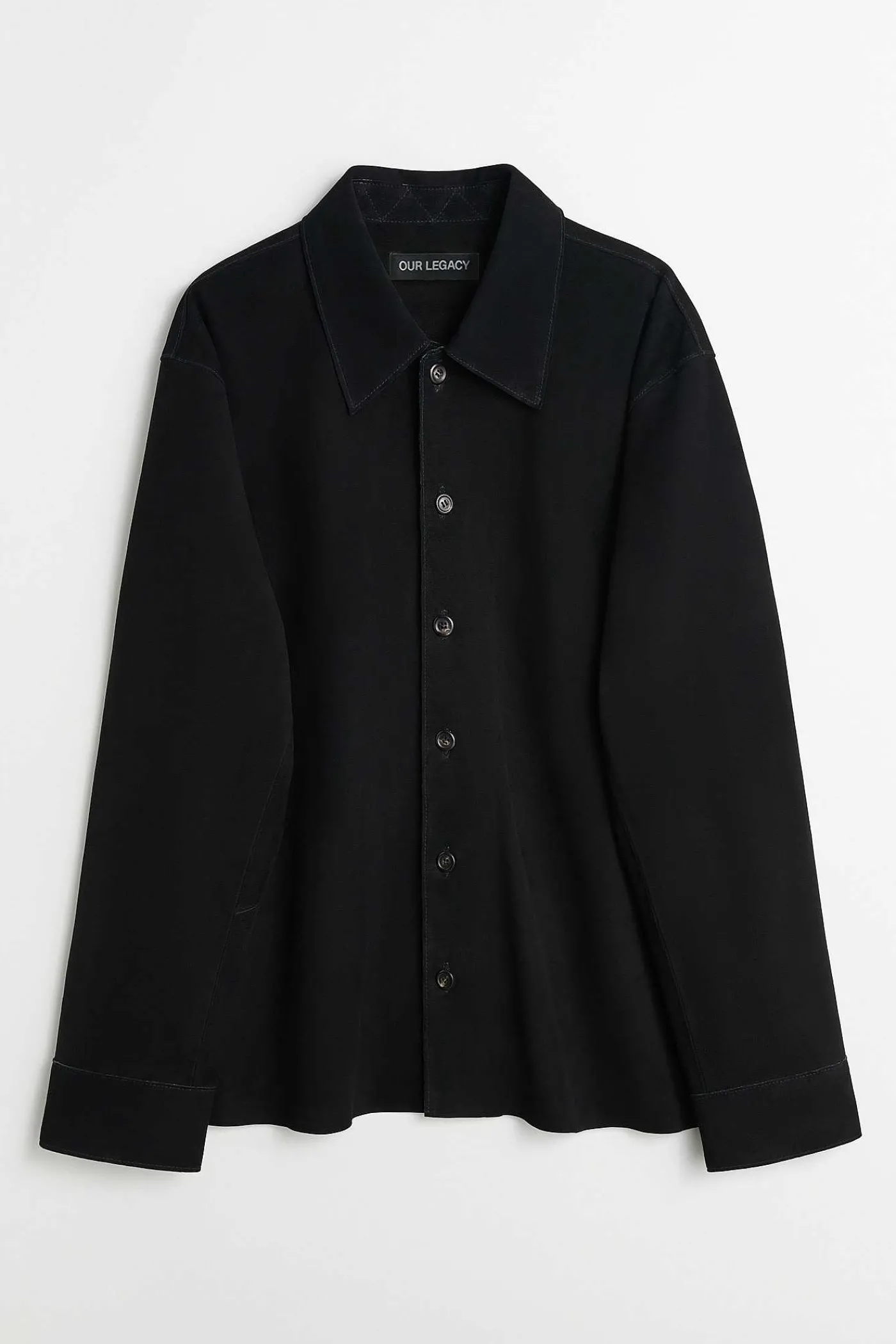 Läder|Our Legacy Svetsskjorta Lithe Black Mocka
