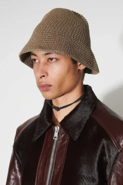 Hattar|Our Legacy Tom Tom Hat Uniform Olive Tousled Bomull