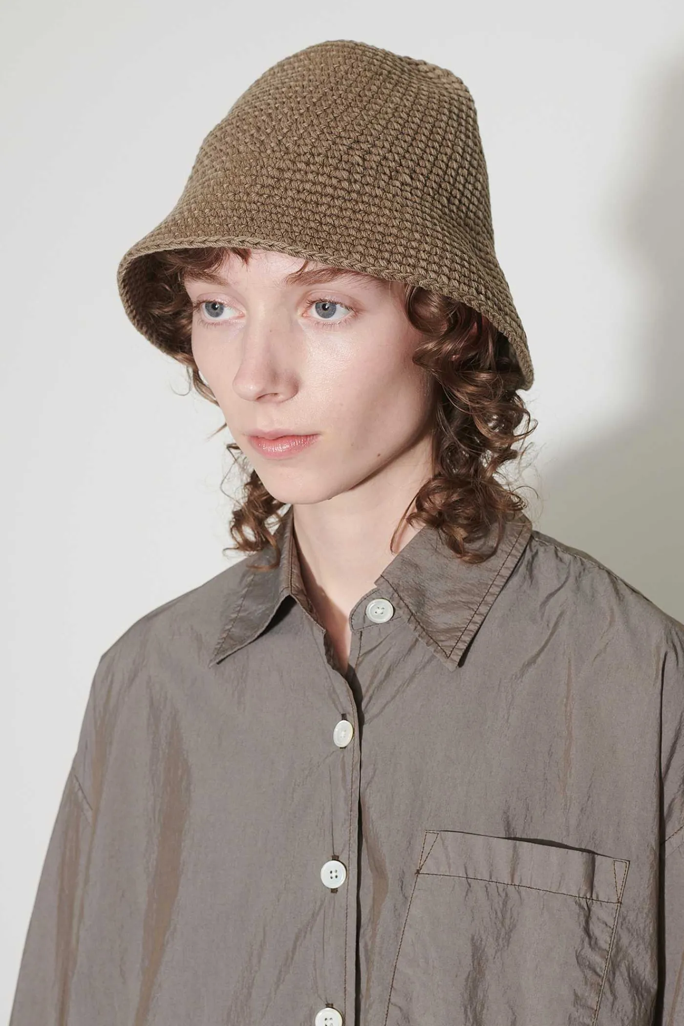 Hattar|Our Legacy Tom Tom Hat Uniform Olive Tousled Bomull