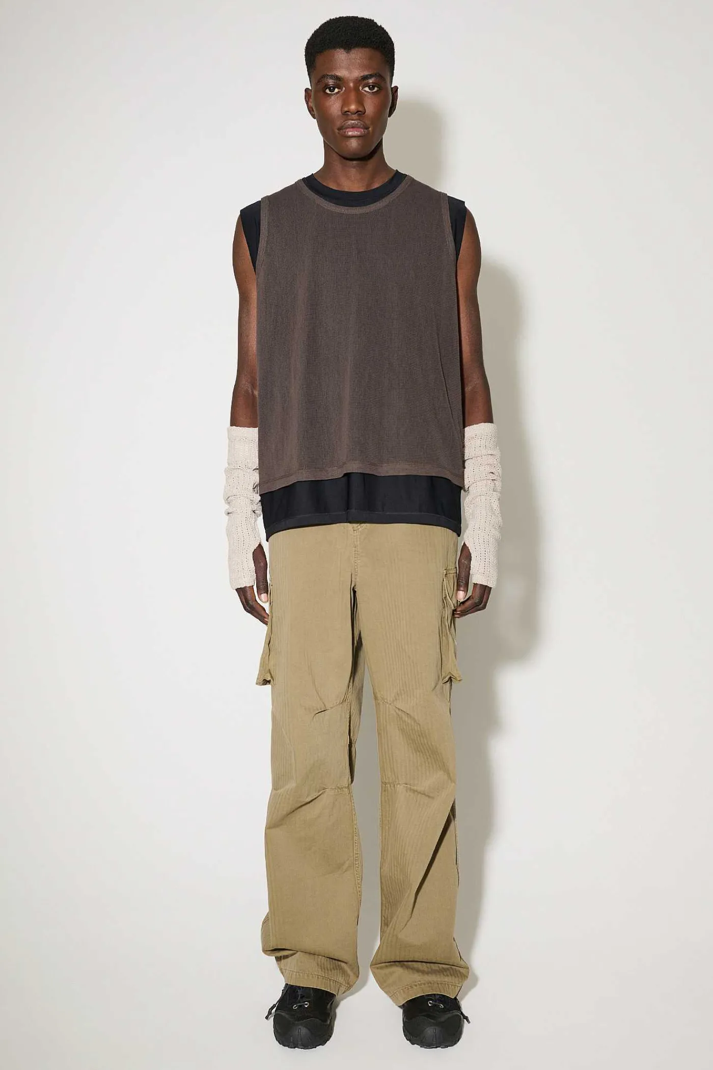Jersey|Our Legacy Vandbar Gravity Tank Svart/Antik Choklad