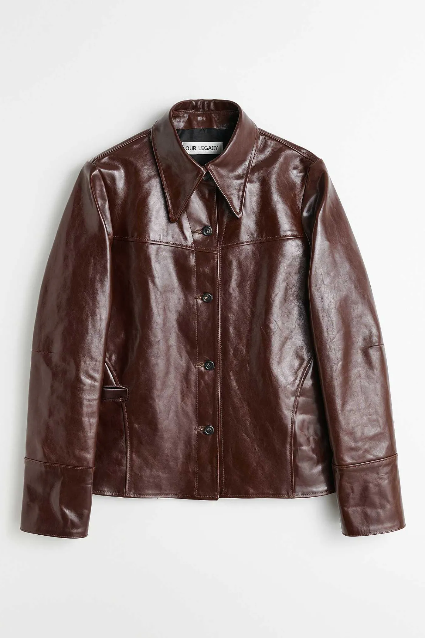 Läder|Our Legacy Verve Jacka True Dye Tuscan Brown Läder