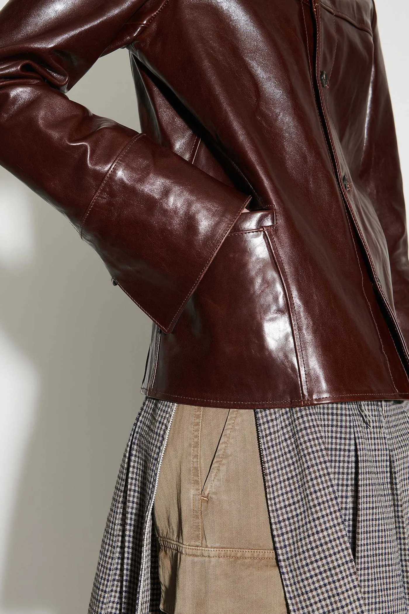 Läder|Our Legacy Verve Jacka True Dye Tuscan Brown Läder