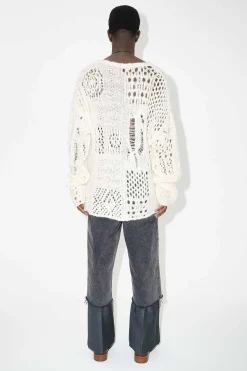 Stickat|Our Legacy V-Ringad Virkad Ben Luftig Alpaca